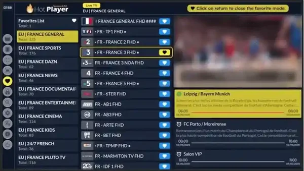 Warp IPTV live sports streaming Premier League football